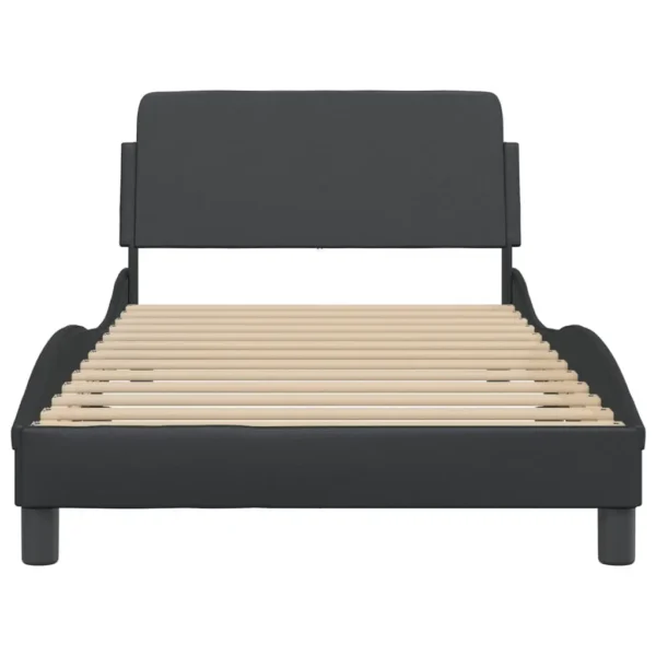 , vidaXL Twin XL Bed Frame with Headboard Black