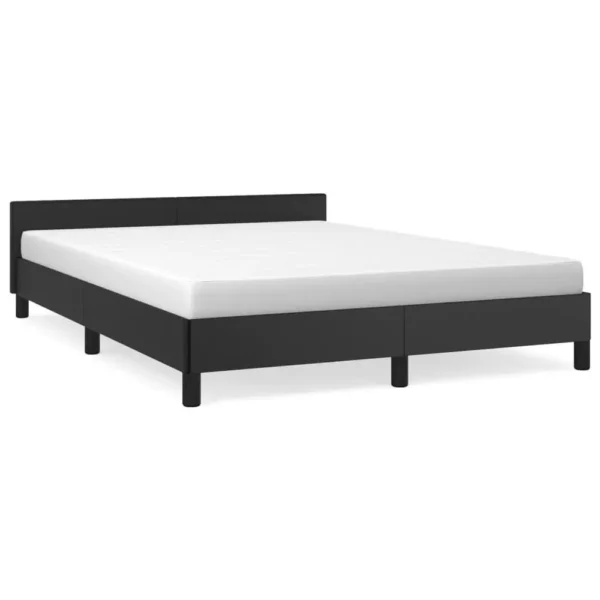 , Black Queen Bed Frame with Headboard