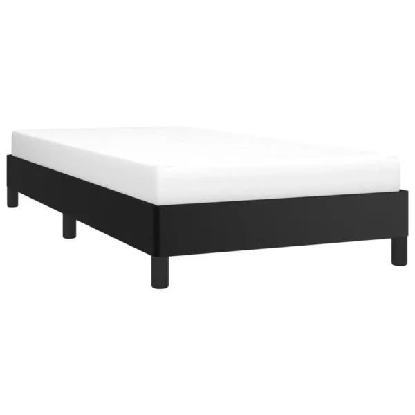 , Bed Frame Black 39.4&#8243;x79.9&#8243; Twin XL Faux Leather