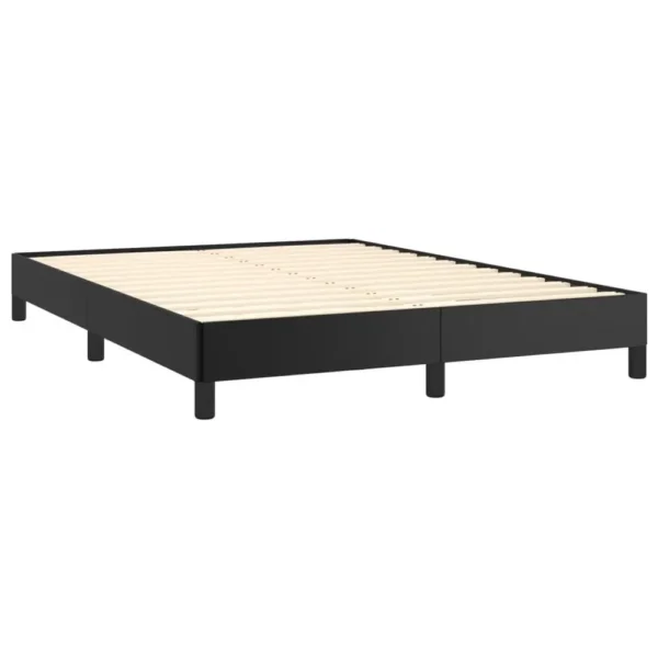 , Bed Frame Black 53.9&#8243;x74.8&#8243; Full Faux Leather