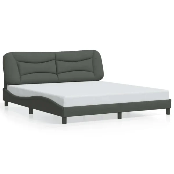 , Gray King Fabric Bed Frame