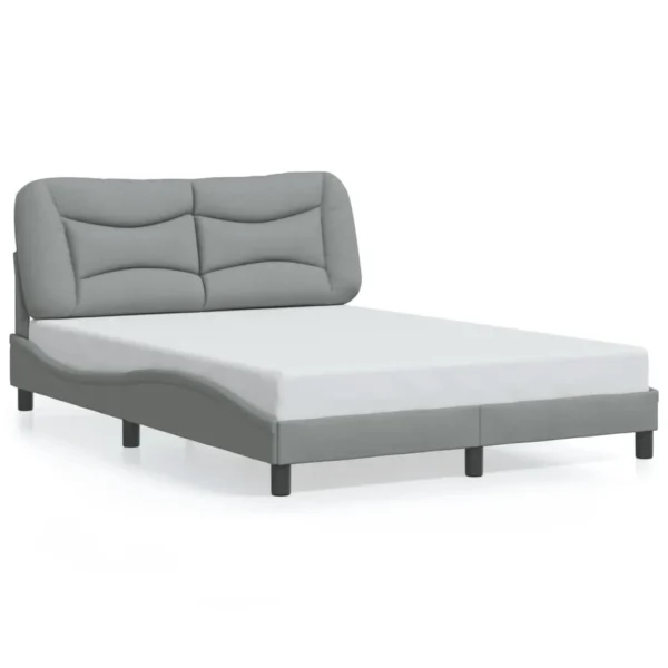 , Gray Fabric Full Bed Frame