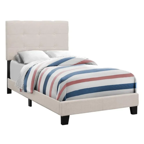 , Upholstered Twin Size Bed Frame