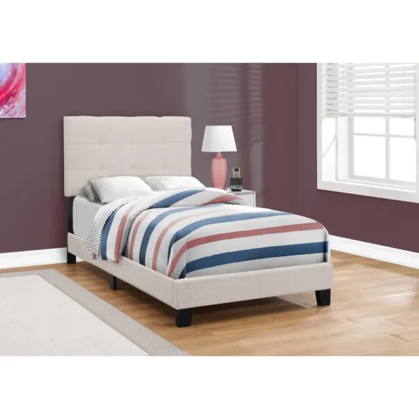 , Upholstered Twin Size Bed Frame