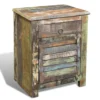 End Table with 1 Drawer 1 Door Reclaimed Wood - Image 3