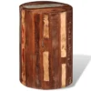 Reclaimed Wood Stool - Rounded Faded Paint Style - Image 3