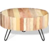 Reclaimed Wood Coffee Table - Rounded Slat Style - Image 3