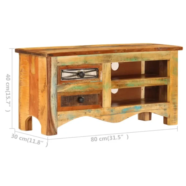 TV Stand 31.5"x11.8"x15.7" Solid Wood Reclaimed - Image 9