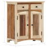 Side Cabinet 23.6"x11.8"x29.5" Solid Reclaimed Wood - Image 7