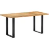 Solid Reclaimed Wood Dining Table 63"x31.5"x29.5" - Blue Weathered Paint Style - Image 10