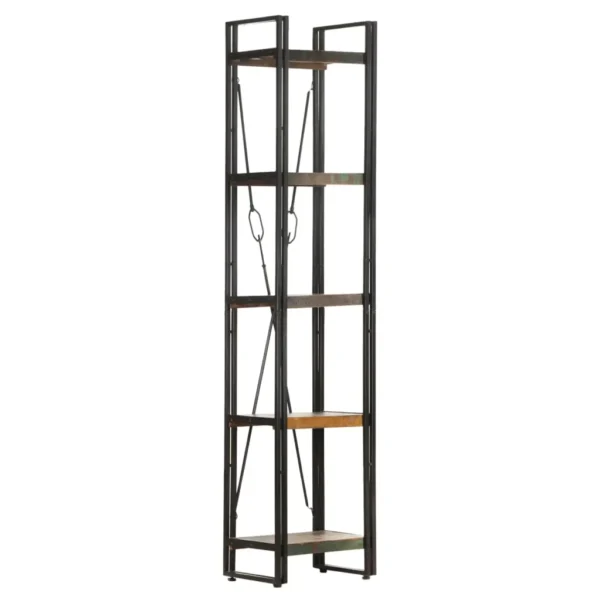 5-Tier Bookcase 15.7"x11.8"x70.9" Solid Reclaimed Wood - Image 6