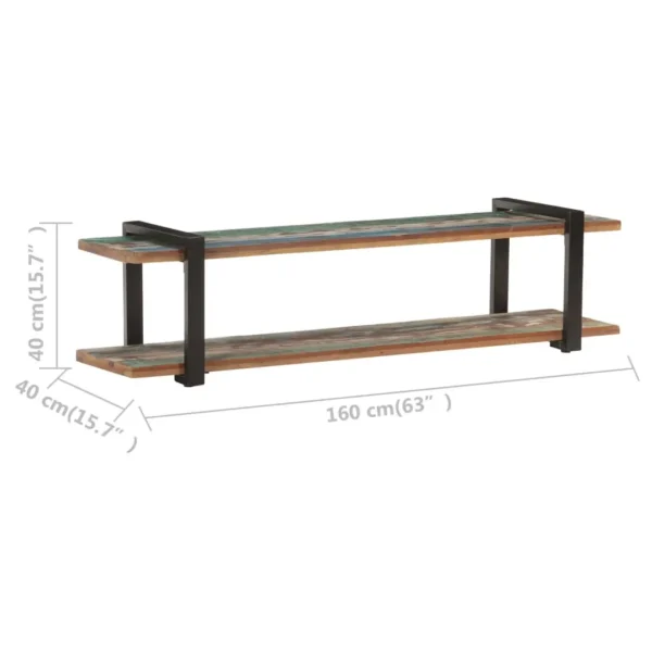 TV Stand 63"x15.7"x15.7" Solid Wood Reclaimed - Image 5