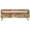 TV Stand Multicolor 43.3"x11.8"x15.7" Solid Wood Reclaimed - Image 2