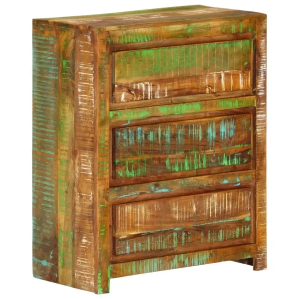Drawer Cabinet Multicolor 23.6"x13"x29.5" Solid Wood Reclaimed - Image 10