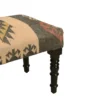 "47"" Shades of Brown Black Leg Southwest Upholstered Bench" - Image 3