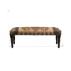 "47"" Shades of Brown Black Leg Southwest Upholstered Bench" - Image 6