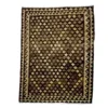 Geometric Brown Pod Kilim Rug