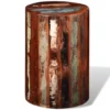 Reclaimed Wood Stool - Rounded Faded Paint Style - Image 11