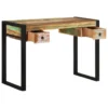 Vintage Style Desk - Solid Reclaimed Wood - Green accents - Image 13