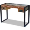 Vintage Style Desk - Solid Reclaimed Wood - Green accents - Image 14
