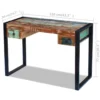 Vintage Style Desk - Solid Reclaimed Wood - Green accents - Image 18