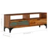 TV Stand 46.5"x13.8"x17.7" Solid Wood Reclaimed - Image 22