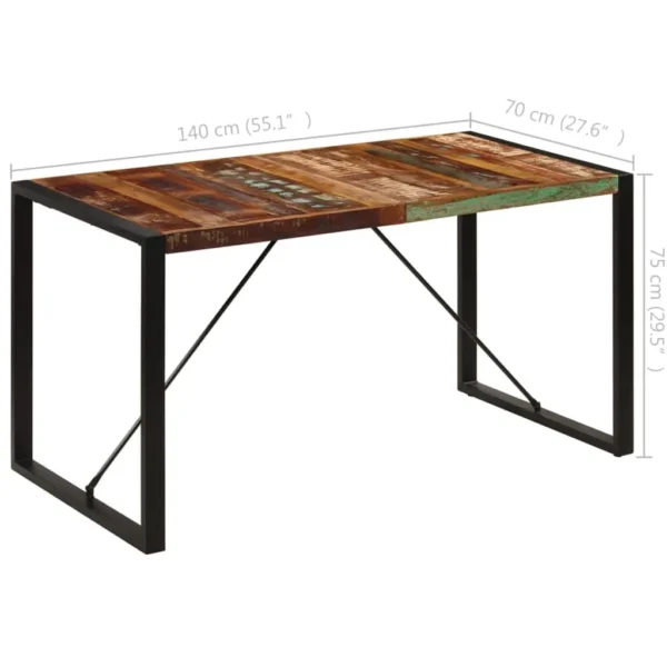 Dining Table 55.1"x27.6"x29.5" Solid Reclaimed Wood - Image 20