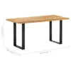 Solid Reclaimed Wood Dining Table 63"x31.5"x29.5" - Blue Weathered Paint Style - Image 18