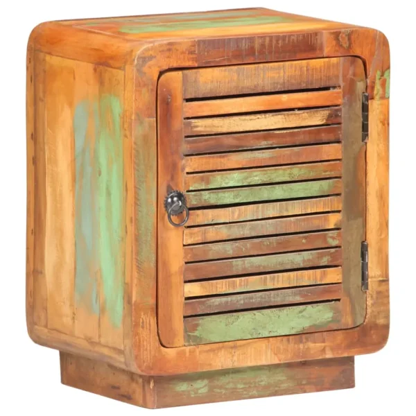 Reclaimed Wood Bedside Cabinet 15.7"x11.8"x19.7" - Wood Slat Door Style - Image 20