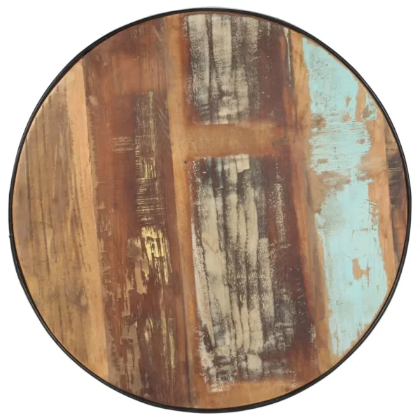 Coffee Table Black 26.8"x26.8"x14.2" Solid Reclaimed Wood - Image 13