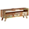 TV Stand Multicolor 43.3"x11.8"x15.7" Solid Wood Reclaimed - Image 24