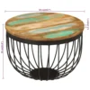 Coffee Table A19.7"x13.8" Solid Wood Reclaimed and Steel - Image 5