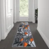 Orange Abstract Area Rug - Image 2
