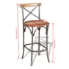 Bar Chair Solid Reclaimed Wood - Image 9