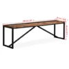 Bench Solid Reclaimed Wood 63"x13.8"x17.7" - Image 7