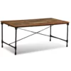 Reclaimed Wood Dining Table 70.9" - Iron Rail Legs - Image 3