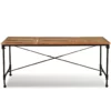 Reclaimed Wood Dining Table 70.9" - Iron Rail Legs - Image 7