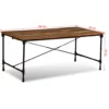 Reclaimed Wood Dining Table 70.9" - Iron Rail Legs - Image 12