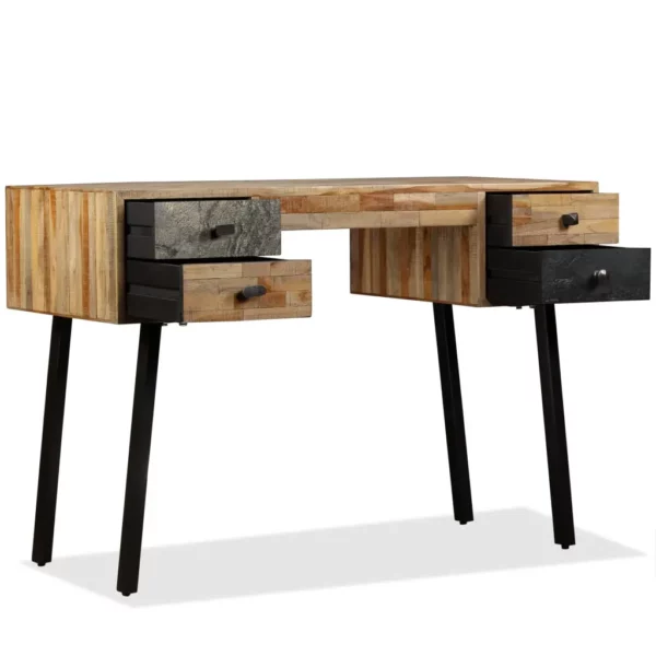 Writing Desk Solid Reclaimed Teak 43.3"x19.6"x29.9" - Image 5