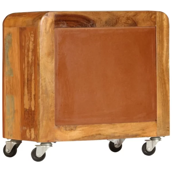 Bedside Cabinet 19.7"x11.8"x19.7" Solid Reclaimed Wood - Image 3