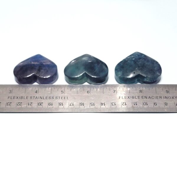 Blue Rainbow Fluorite Hearts - Image 58