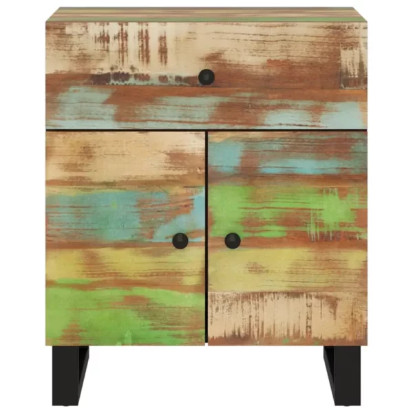 Bedside Cabinet 19.7"x13"x23.6" Solid Wood Reclaimed&Engineered Wood - Image 3