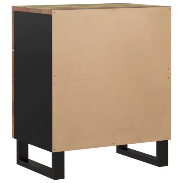 Bedside Cabinet 19.7"x13"x23.6" Solid Wood Reclaimed&Engineered Wood - Image 5