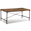 Reclaimed Wood Dining Table 70.9" - Iron Rail Legs - Image 16