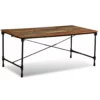 Reclaimed Wood Dining Table 70.9" - Iron Rail Legs - Image 17