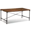 Reclaimed Wood Dining Table 70.9" - Iron Rail Legs - Image 18