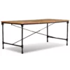 Reclaimed Wood Dining Table 70.9" - Iron Rail Legs - Image 20