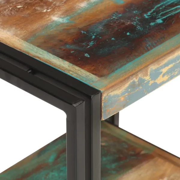 Side Table 15.7"x11.8"x15.7" Solid Reclaimed Wood - Image 4