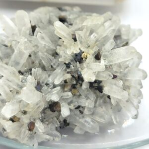 Quartz with Chalcopyrite Cluster