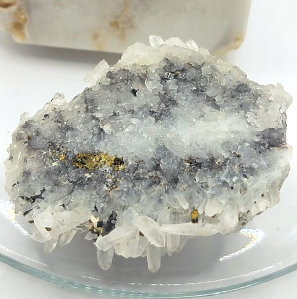 Quartz with Chalcopyrite Cluster - Image 5